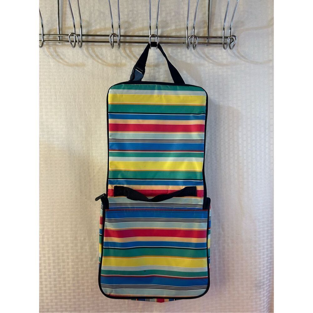 31 Thirty-one‎ hanging bag stripes 10x10 zipper primary colors